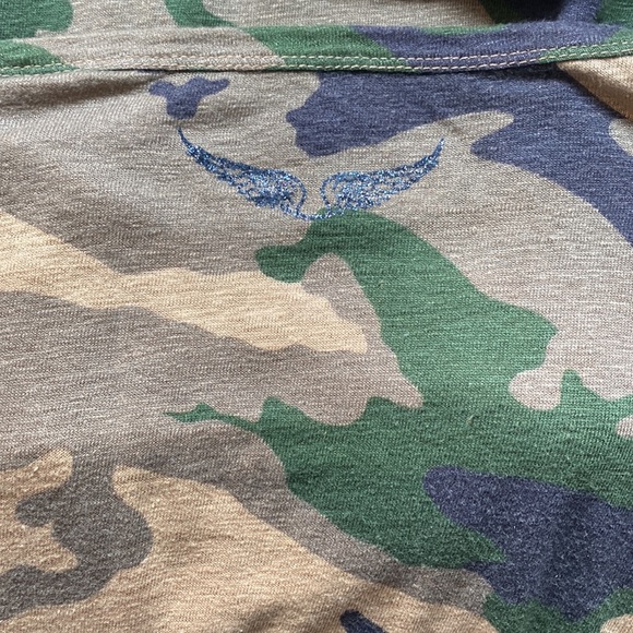 Zadig & Voltaire Willy Lin Camo Linen Long Sleeve Top - Picture 6 of 6